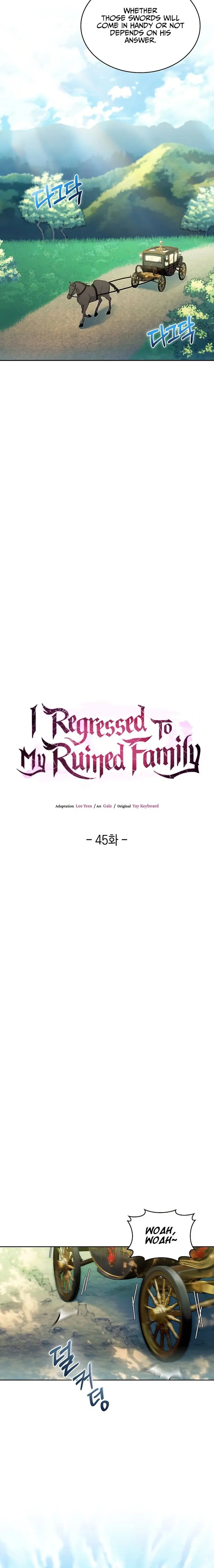 Let's Read I Regressed to My Ruined Family - Chapter 45 Manga Manhwa Comic toon Online Everyday English Translation on Reaper Scan